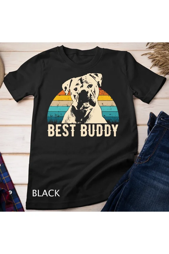 Retro American Bulldog Breed Lover Novelty Graphic Cotton Tee Shirt,for unisex up to 5XL