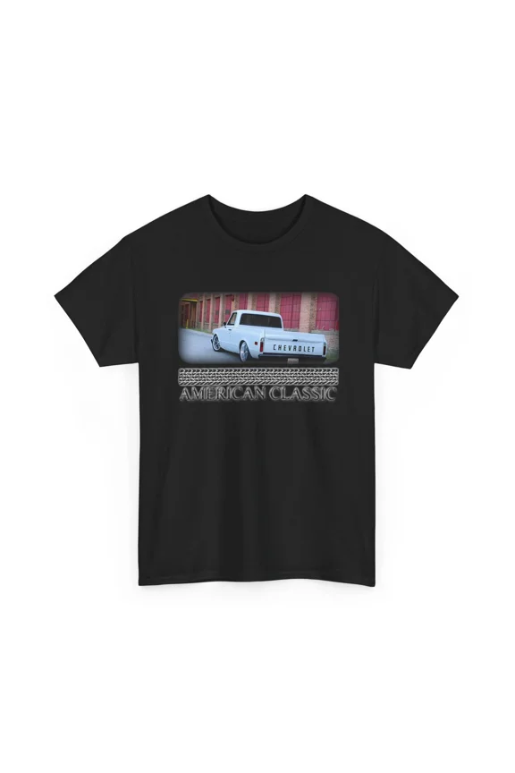 Retro American Classic Racing C10 196772 Hotrod Muscle Heavy Cotton Tshirt