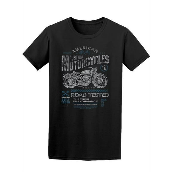 Retro American Custom Motorcycle T-Shirt Men -Image by Shutterstock, Male Large