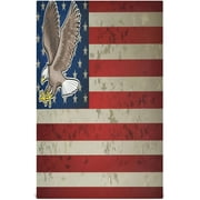 Retro American Eagle Flag Tea Towels Set of 1 USA Stripes Stars Kitchen Dish Cloth with Hanging Loop 18x28 Inch Lint-Free Absorbent Towel for Kitchen Drying Wiping and Cleaning