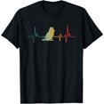 thumbnail image 1 of Retro American Eskimo Heartbeat Design American Eskimo Dog T-Shirt, 1 of 4