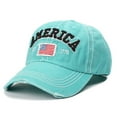 thumbnail image 1 of Retro American Flag Print Adjustable Flex Fit Hats for Men Women Fashion baseball cap, 1 of 5