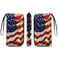 thumbnail image 1 of Retro American Pride Vintage USA Flag Long Wallets For Women PU Leather Purse Card Holder Ladies Phone Bag Fashion Clutch Bag, 1 of 5