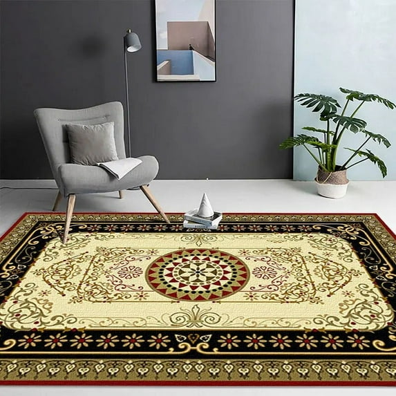 Retro American Thickening Carpets for Living Room Morocco Decoration Home Sofa Area Rugs Bedroom Big Size Non-slip Floor Mats