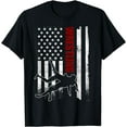 thumbnail image 1 of Retro American Wrestling Apparel US Flag Wrestling T-Shirt, 1 of 3