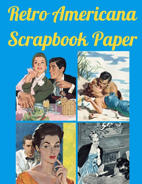 Retro Americana Scrapbook Paper Vintage Embellishments Craft Supplies Decoupage and Collage