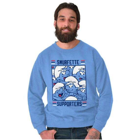 Retro Americana Smurfette Supporters Sweatshirt for Men or Women Brisco Brands X