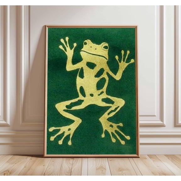 Retro Amphibian Frog Art Poster Unframed Paper Print