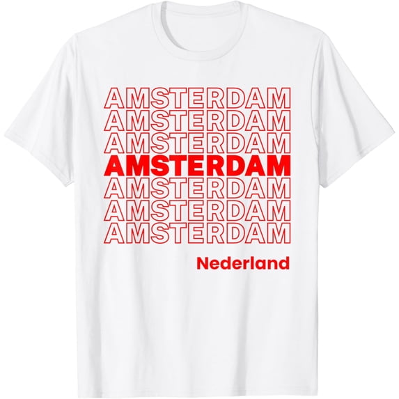Retro Amsterdam Netherlands North Holland Nederland Souvenir T-Shirt mens t shirt,white,women,funny,misfits,men,journey