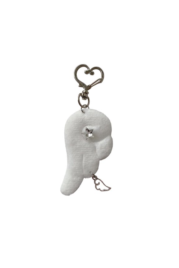 Retro Angel Wing And Star Keyring Elegant Jewelry Accessory Bag Decoration With Rhinestones Detail For Gift