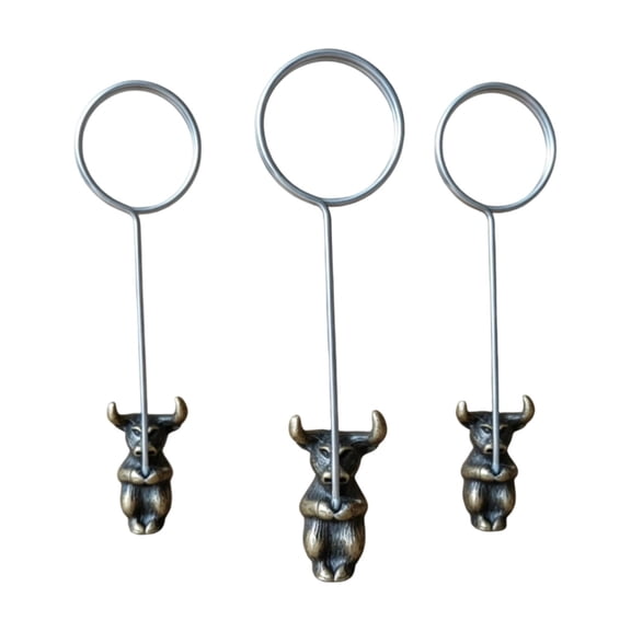 Retro Animal Card Holders Vintage Animal-Shaped Memo Clips for Notes Cards Desktop Desk Ornaments for Home Office Restaurants Weddings (Set of 3 Metal Figurines)