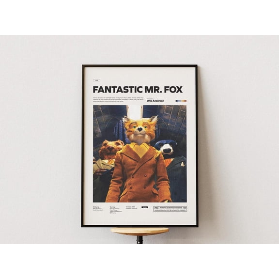 Retro Animation Wall Decor Stop Motion Art Modern Cinema Room, Unframed Canvas