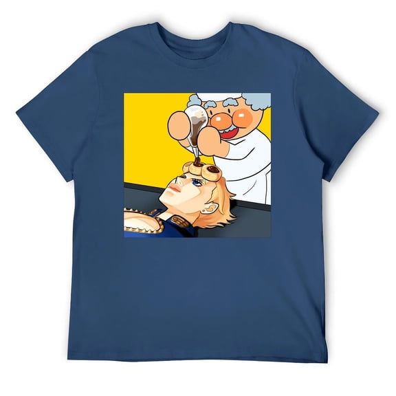 Retro Anime Art T-Shirt, Vintage Manga Inspired Graphic Tee, Bold Style Unisex Apparel Navy-style 3XL