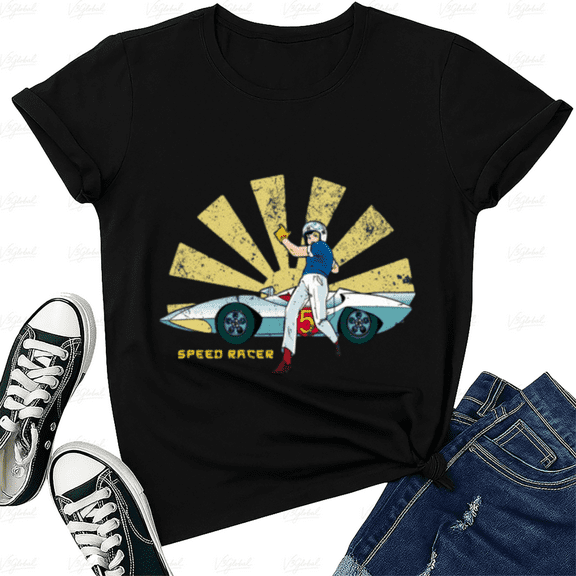 Retro Anime Speed Racer Japanese Graphic Unisex T-Shirt, for Men & Women, up to Size 5XL