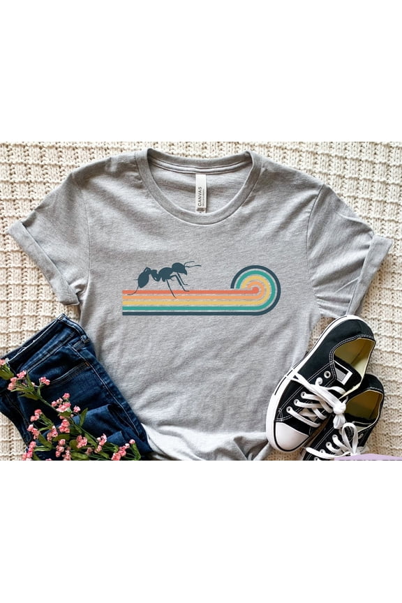 Retro Ant Shirt Funny Ant Tshirt Ant Gifts Girls Ant Tee Womens Ant Tshirt Black Garden An