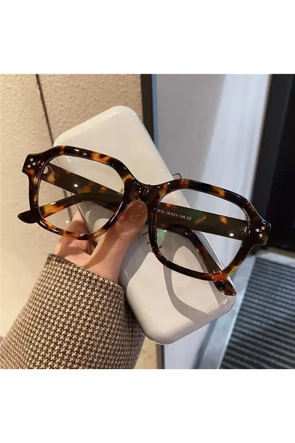 Retro Anti Blue Light Computer Glasses Frame Women Oversized Men Trendy Fashionable Stylish Eyeglasses Classic Spectacles Ouclos