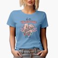 thumbnail image 1 of Retro Anti Valentine Club with Skeleton, Valentine's Day Gift, Baby Blue T-Shirt, Small, 1 of 5