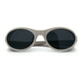 thumbnail image 1 of Retro Apocalyptic Oval Deep Windbreaker Side Visor Plastic Sunglasses [Beige - Black], 1 of 7