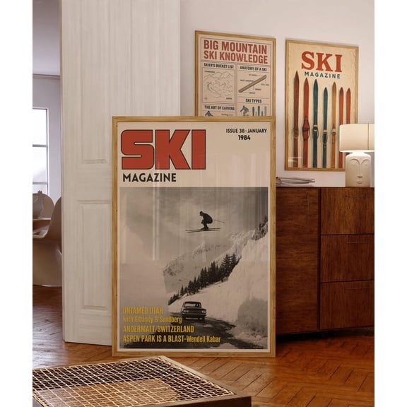 Retro Apres Ski Magazine Poster Vintage Winter Cover Print 12x18 UNFRAMED