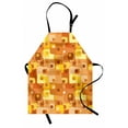 thumbnail image 1 of Retro Apron Abstract Square Pattern Rounded Funky Geometric Modern Ornament Tiled Illustration, Unisex Kitchen Bib Apron with Adjustable Neck for Cooking Baking Gardening, Multicolor, by Ambesonne, 1 of 3