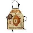 thumbnail image 1 of Retro Apron, Maple Syrup Ad with Grunge Effect Worn out Background with Stripes, Unisex Kitchen Bib with Adjustable Neck for Cooking Gardening, Adult Size, Brown Beige, by Ambesonne, 1 of 4