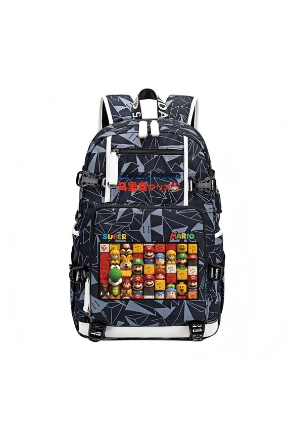 Retro Arcade Core Canvas Backpack - Large Capacity Vintage Pixel Art Laptop Bag for Adults - Stylish Casual Daypack for College, Work, Travel & Daily Commute
