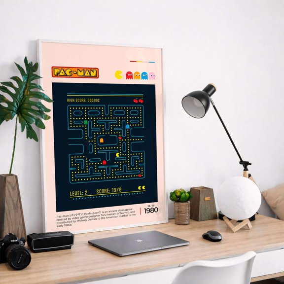 Retro Arcade Game Classic Pixel Art Eecoration Room Vintage Art, Unframed Poster