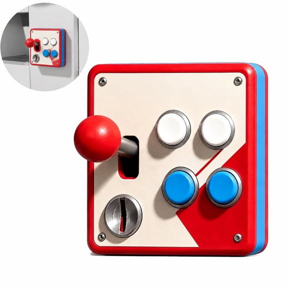 Retro Arcade Game Joystick Wall Switch Panel, Vintage Gaming Decor For Game Room Bedroom Man Cave Playroom