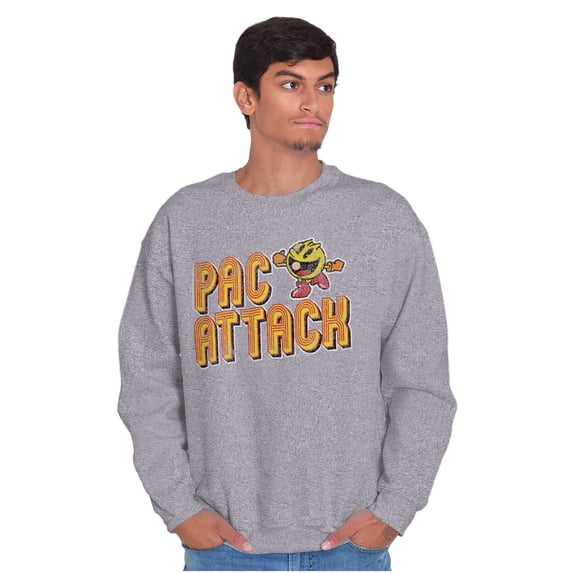 Retro Arcade Game PACMAN Pac Attack Sweatshirt for Men or Women Brisco Brands M