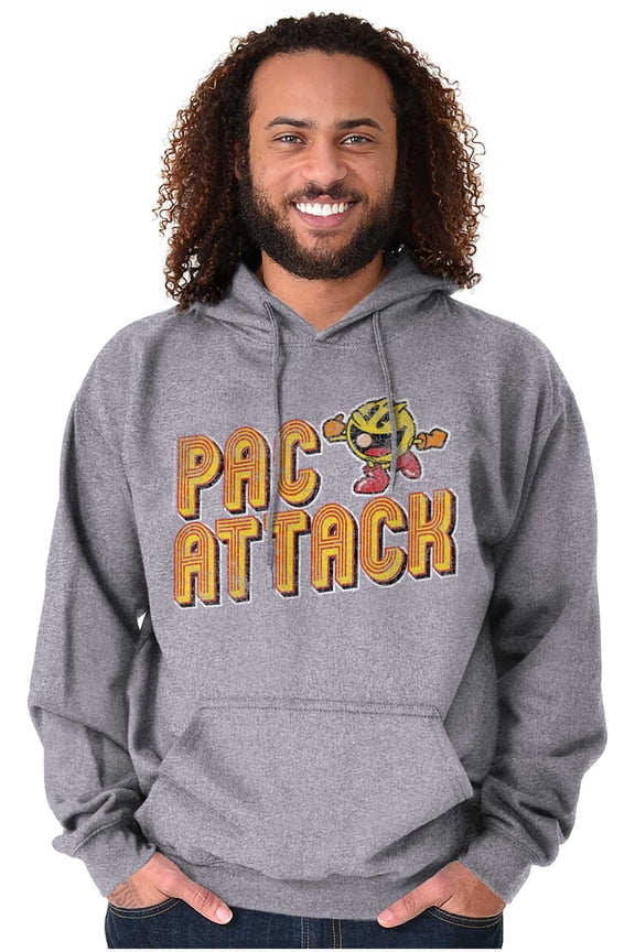 Retro Arcade Game PACMAN Pac Attack Unisex Plus Size Hoodie Brisco Brands 3X