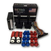 Retro Arcade Jamma 750-IN-1 Multigame Arcade Game System with Jamma Wiring Harness & Fire Buttons