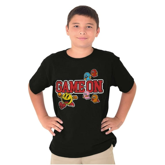 Retro Arcade PACMAN Ghosts Game On Crewneck T Shirts Boy Girl Teen Brisco Brands M