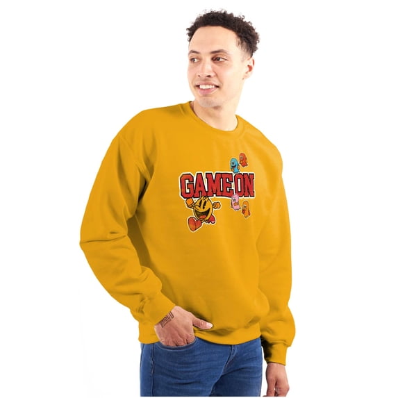 Retro Arcade PACMAN Ghosts Game On Sweatshirt for Men or Women Brisco Brands 2X
