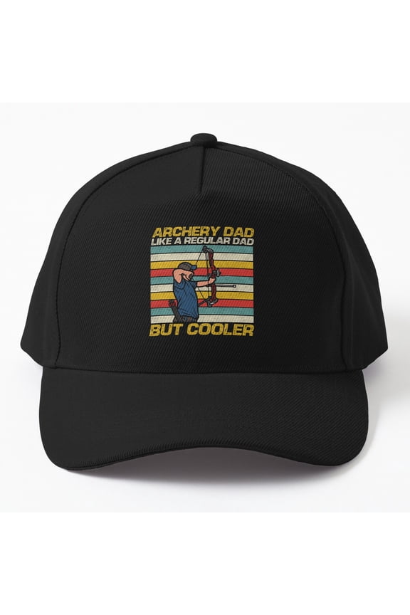 Retro Archery Dad Baseball Hat, Father's Day Primitive Bow Hunting Graphic Design, Classic Cap