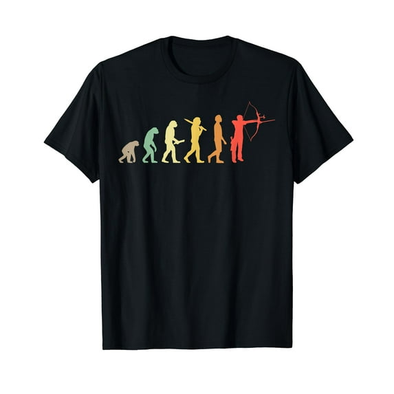 Retro Archery Evolution Gift For Archers & Bowmen T-Shirt