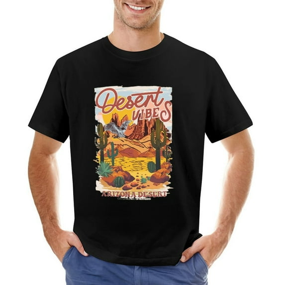 Retro Arizona Desert Landscape T-Shirt Vintage Southwest Men's Tee