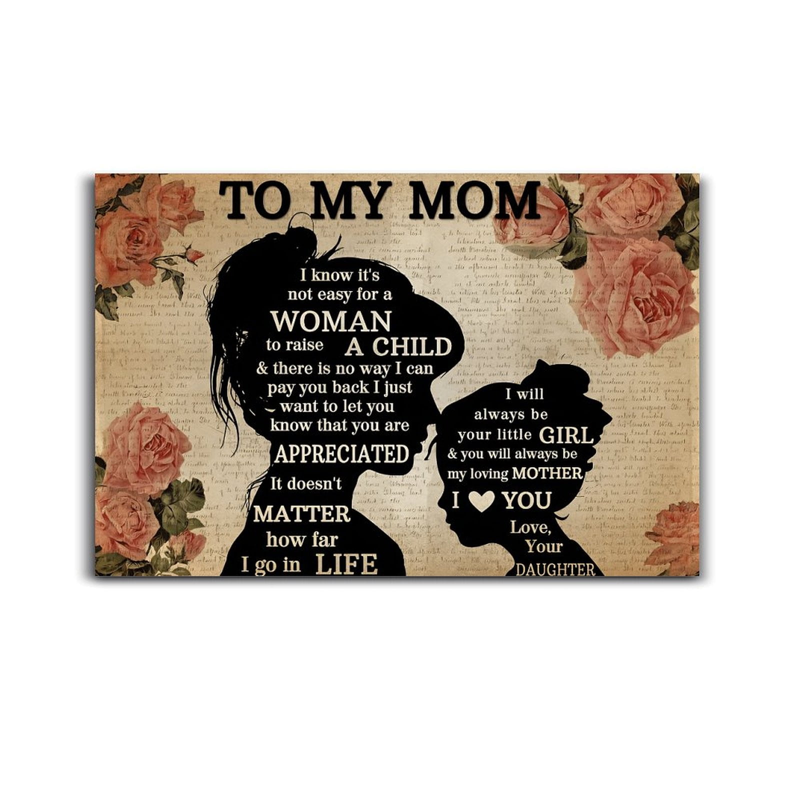 Mother's Day Keychain Gift From Daughter Or Son - Heartfelt Inspirational Keyring For Mom, Birthday, Valentine's, Christmas Present