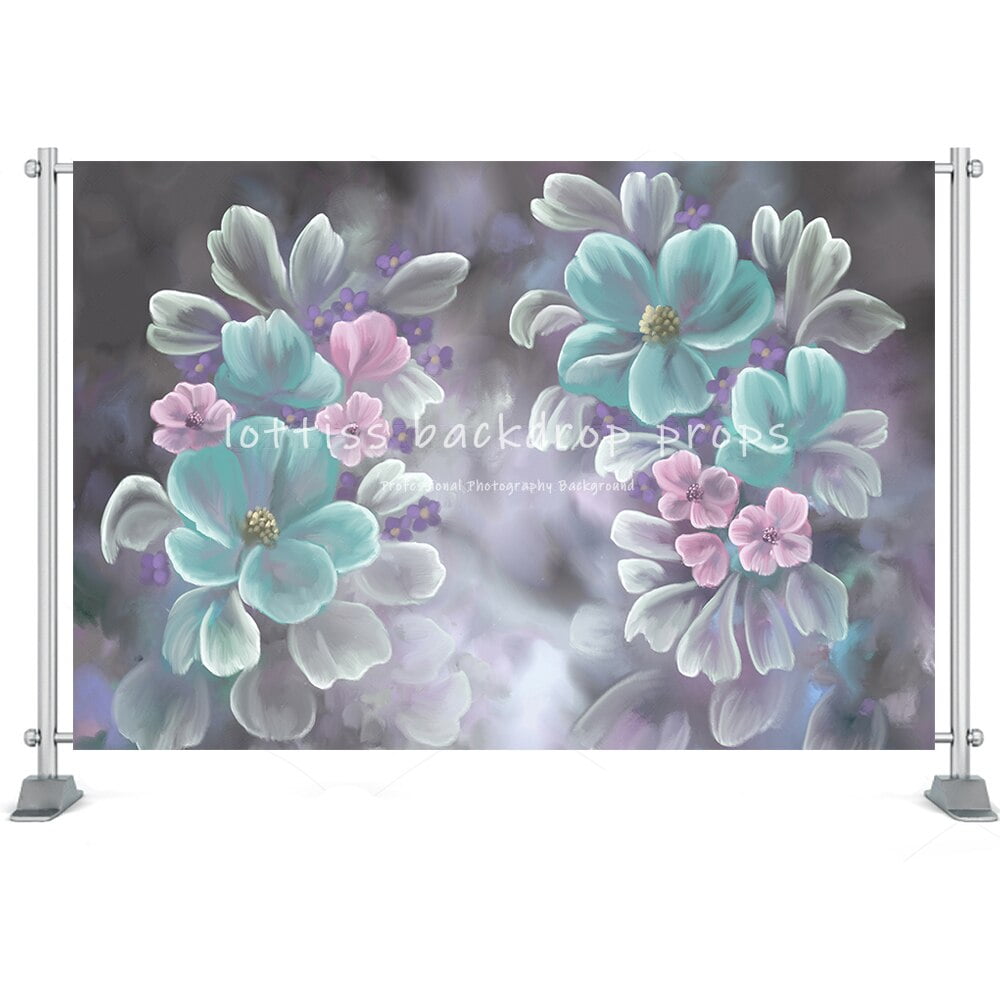 Retro Art Flower Portrait Backdrop Adult Kids Photography Props Hand ...