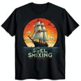 Retro Art Ship TShirt San to Honolulu Adventure Design