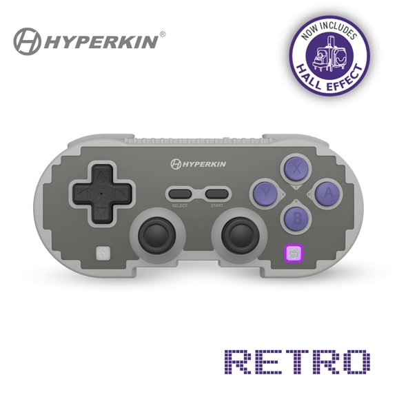 Retro Art Wireless Gaming Controller with Hall Effect Joystick, Bluetooth PC 15H Battery Life for , 2/OLED/Lite, Steam, Windows 10/11, Android, iOS