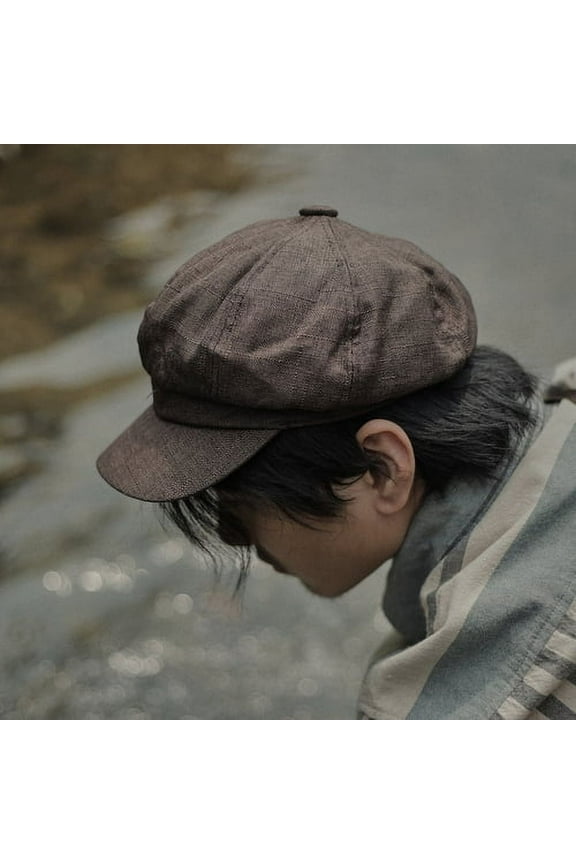 Retro Artistic All-Matching Octagonal Hat Men's Mesh Red Thin British Newsboy Cap Beret Painter Cap Fashion Hat