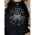 thumbnail image 1 of Retro As Above So Below Sacred Geometry Graphic Tee - Spiritual Alchemy Esoteric Occult Unisex T-Shirt - Vintage Flower of Life Tree Roots Design, 1 of 6