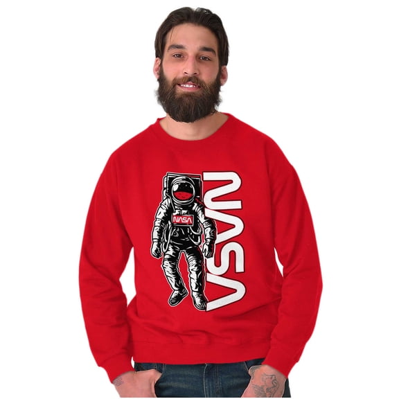 Retro Astronaut NASA Worm Logo Sweatshirt for Men or Women Brisco Brands L