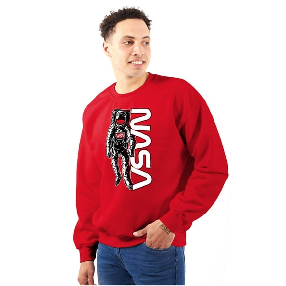 Retro Astronaut NASA Worm Logo Sweatshirt for Men or Women Brisco Brands S