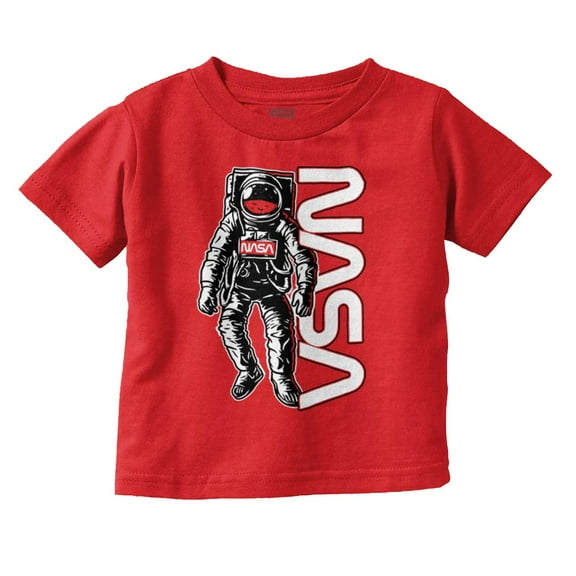 Retro Astronaut NASA Worm Logo Toddler Boy Girl T Shirt Infant Toddler Brisco Brands 6M