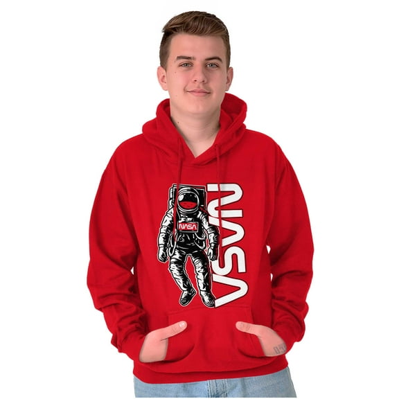 Retro Astronaut NASA Worm Logo Unisex Plus Size Hoodie Brisco Brands 5X