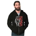 thumbnail image 1 of Retro Astronaut NASA Worm Logo Unisex Plus Size Zip Hoodie Brisco Brands 3X, 1 of 5