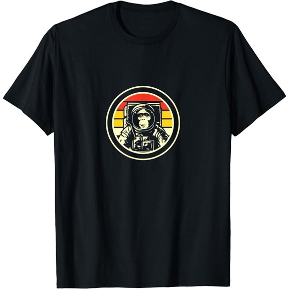 Retro Astronaut Space Monkey T-Shirt