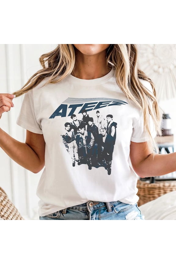 Retro Ateez 2025 Golden Hour Shirt, Men's And Women's Graphic Tee 100% Cotton by TBun, Full Sizes S-5XL
