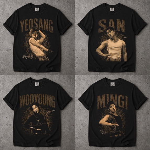 Retro Ateez Bad Dance Graphic T-Shirt, Golden Hour Part 5 Tee, MHS01